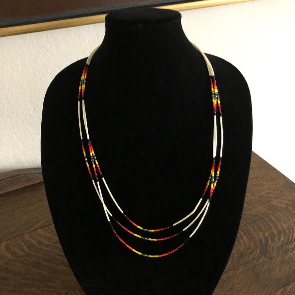 Indian seed bead necklace beautiful